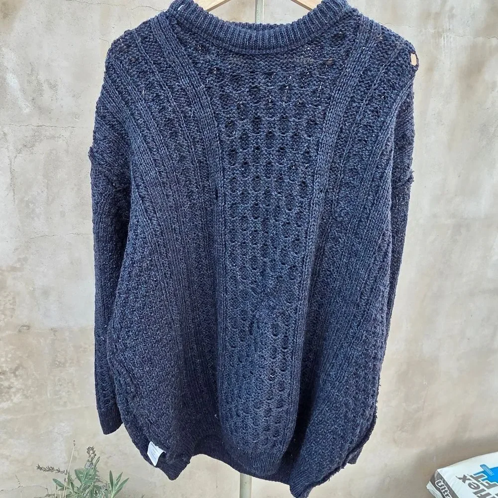 Rue saint Patrick wool cableknit sweater